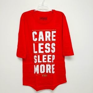 Victoria's Secret "Care Less Sleep More" Sleep Shirt Size Extra Small